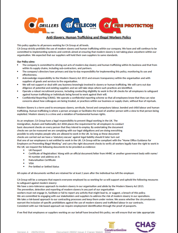 Anti Slavery Human Trafficking and Illegal Workers Policy 2026 V4