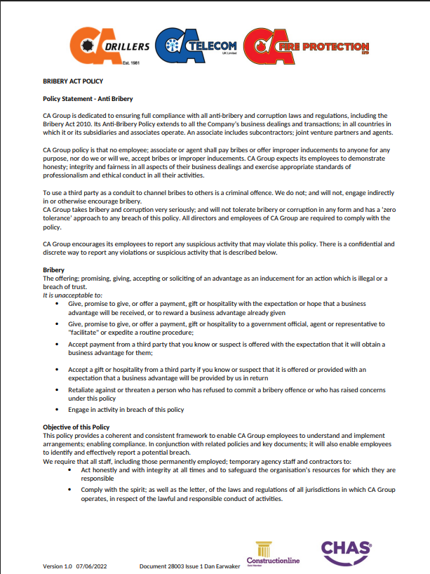 Bribery Act Policy 2026 V2